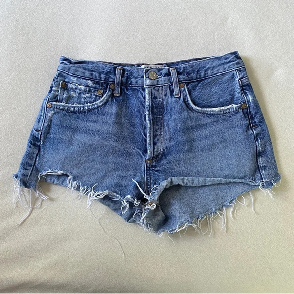 Agolde Parker High Waisted Vintage Distressed Short Size 27 - Picture 1 of 4